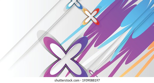 Design elements background. Abstract colorful background for design. Vector illustration with pink, purple, orange and blue gradient color on white background