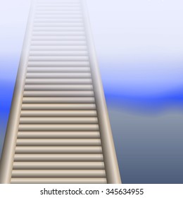 Design elements - background celestial bridge in fog. It can be used as a background or template.  Vector illustrations EPS10.