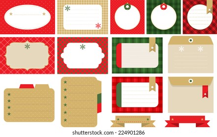 Design elements of banner and frame for Christmas A