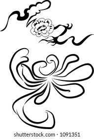 Design elements based on Chinese designs circa 14th century.