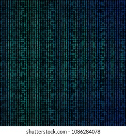 Design elements - Binary computer code halftone pattern dark background. Vector illustration eps 10 frame with Digital data cryptography texture for technology, electronic, network algorithm