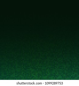 Design elements - Binary computer code halftone pattern dark background. Vector illustration eps 10 frame with Digital data cryptography texture for technology, electronic, network algorithm