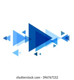 Design elements - blue modern overlapping triangles and abstract geometric background. Business or tech presentation, cover and website template.