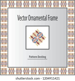  design elements border, frames. Vector illustration 