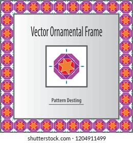  design elements border, frames. Vector illustration 