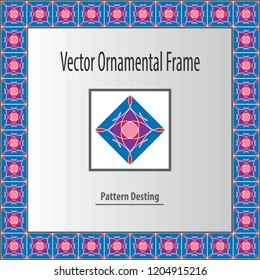  design elements border, frames. Vector illustration 