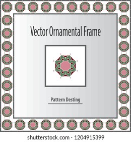  design elements border, frames. Vector illustration 