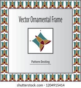  design elements border, frames. Vector illustration 
