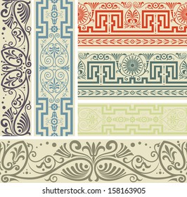 Design elements. Borders with classical style