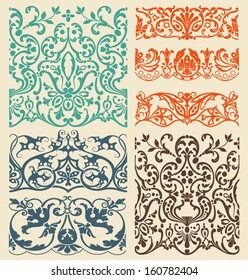 Design elements. Borders with classical style