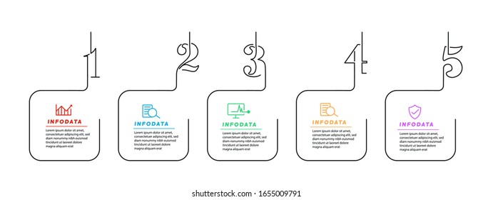 Design-Elemente von Business-Infografiken. Moderne Infografiken, Marketing-Diagramme, Strichdiagramme.