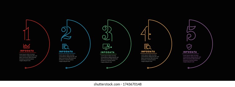 Elementos de diseño de infografías empresariales. Infograma moderno, gráfico de marketing y gráficos, diagramas de barras.