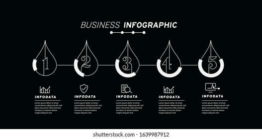 Design elements of business infographics. Set of 3D infographics.