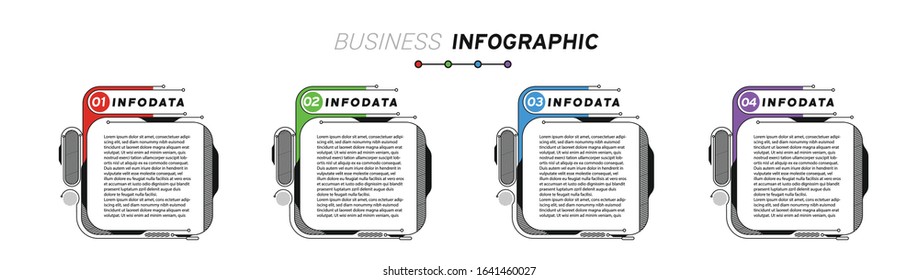 Design elements of business infographics. Set of 3D infographics.
