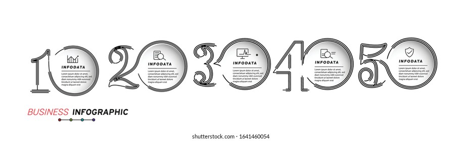 Design elements of business infographics. Set of 3D infographics.