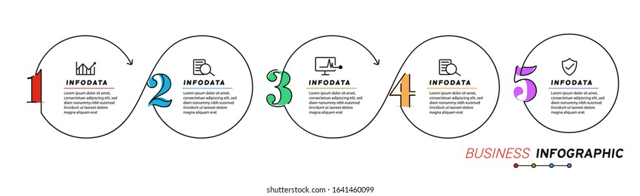 Design elements of business infographics. Set of 3D infographics.