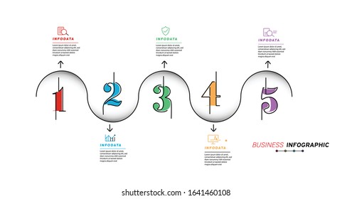 Design elements of business infographics. Set of 3D infographics.