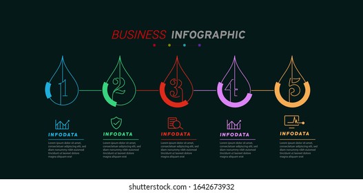 Design elements of business infographics. Set of 3D infographics.