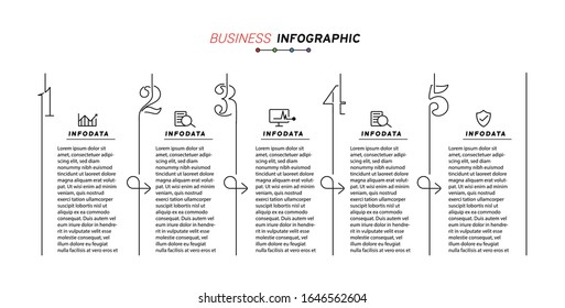 Design elements of business infographics. Set of 3D infographics.