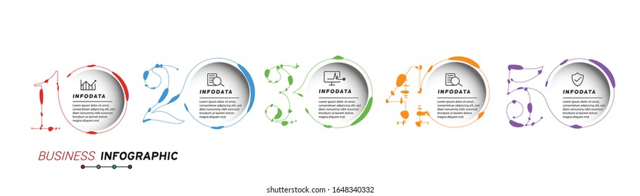 Design elements of business infographics. Set of 3D infographics.