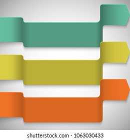 Design elements business presentation template. Set geometric vector eps10 horizontal banners. Vivid plastic cards with shadows made in material design style. Origami paper pieces. New Collection Tags