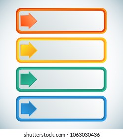 Design elements business presentation template. Set geometric vector eps10 horizontal banners. Vivid plastic cards with shadows made in material design style. Origami paper pieces. New Collection Tags