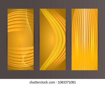 Design elements business presentation template. Vector illustration set vertical web banners background, backdrop glow light effect . EPS 10 for web buttons template, web site page presentation