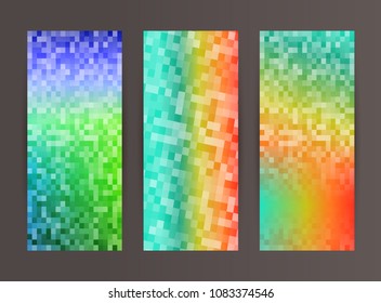 Design elements business presentation template. Vector illustration set vertical web banners background, backdrop glow light effect . EPS 10 for web buttons template, web site page presentation