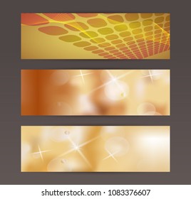 Design elements business presentation template. Vector illustration horizontal web banners background, backdrop glow light effect . EPS 10 for web buttons template, web site page presentation