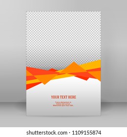 Design elements business presentation template. vertical web banners background, blank on transparent backdrop. Vector illustration EPS10 elegant flyer, booklet layout, wellness leaflet, newsletter