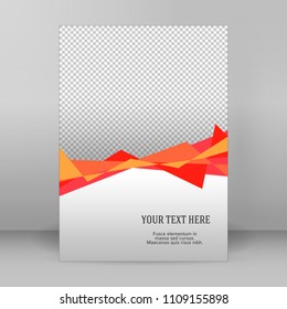 Design elements business presentation template. vertical web banners background, blank on transparent backdrop. Vector illustration EPS10 elegant flyer, booklet layout, wellness leaflet, newsletter
