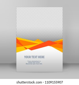 Design elements business presentation template. vertical web banners background, blank on transparent backdrop. Vector illustration EPS10 elegant flyer, booklet layout, wellness leaflet, newsletter