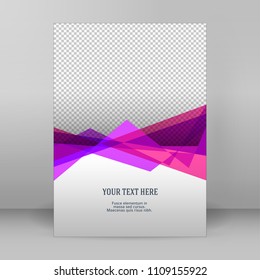Design elements business presentation template. vertical web banners background, blank on transparent backdrop. Vector illustration EPS10 elegant flyer, booklet layout, wellness leaflet, newsletter