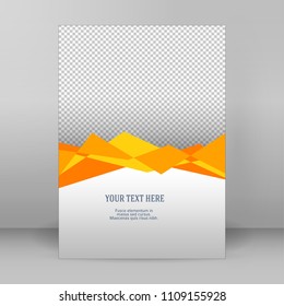 Design elements business presentation template. vertical web banners background, blank on transparent backdrop. Vector illustration EPS10 elegant flyer, booklet layout, wellness leaflet, newsletter