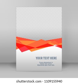 Design elements business presentation template. vertical web banners background, blank on transparent backdrop. Vector illustration EPS10 elegant flyer, booklet layout, wellness leaflet, newsletter