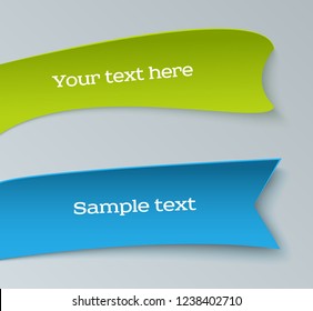 Design elements business presentation template. Set geometric vector eps10 horizontal banners. Vivid plastic cards with shadows made in material design style. Origami paper pieces. New Collection Tags
