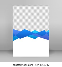 Design elements business presentation template. vertical web banners background, blank on transparent backdrop. Vector illustration EPS10 elegant flyer, booklet layout, wellness leaflet, newsletter