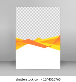 Design elements business presentation template. vertical web banners background, blank on transparent backdrop. Vector illustration EPS10 elegant flyer, booklet layout, wellness leaflet, newsletter