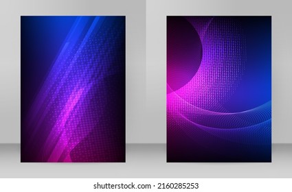 Design elements business presentation template. Vector illustration vertical web banners background, backdrop glow light effect . EPS 10 for web template, web site page presentation, neon disco club