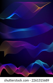 Design elements business presentation template. Vector illustration vertical web banners background, backdrop glow light effect . EPS 10 for web template, web site page presentation, neon disco club