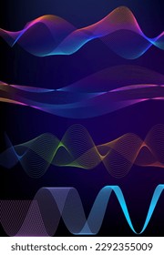 Design elements business presentation template. Vector illustration vertical web banners background, backdrop glow light effect . EPS 10 for web template, web site page presentation, neon disco club