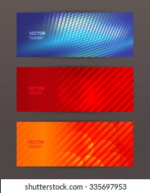 Design elements business presentation template. Vector illustration horizontal web banners background, backdrop glow light effect . EPS 10 for web buttons template, web site page presentation