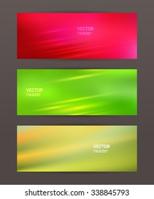 Design elements business presentation template. Vector illustration horizontal web banners background, backdrop glow light effect . EPS 10 for web buttons template, web site page presentation