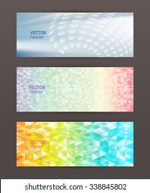 Design elements business presentation template. Vector illustration horizontal web banners background, backdrop glow light effect . EPS 10 for web buttons template, web site page presentation