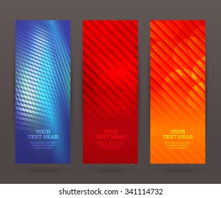 Design elements business presentation template. Vector illustration set vertical web banners background, backdrop glow light effect . EPS 10 for web buttons template, web site page presentation