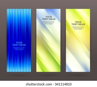 Design elements business presentation template. Vector illustration set vertical web banners background, backdrop glow light effect . EPS 10 for web buttons template, web site page presentation