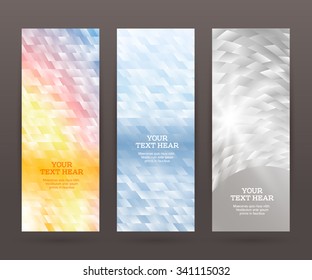 Design elements business presentation template. Vector illustration set vertical web banners background, backdrop glow light effect . EPS 10 for web buttons template, web site page presentation