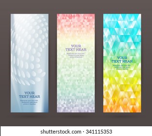 Design elements business presentation template. Vector illustration set vertical web banners background, backdrop glow light effect . EPS 10 for web buttons template, web site page presentation