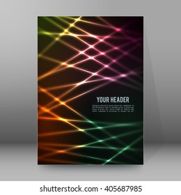 Design elements business presentation template. Vector illustration vertical web banners background, backdrop glow light effect . EPS 10 for web template, web site page presentation