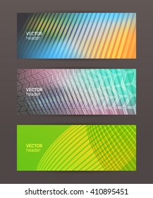 Design elements business presentation template. Vector illustration horizontal web banners background, backdrop glow light effect . EPS 10 for web buttons template, web site page presentation